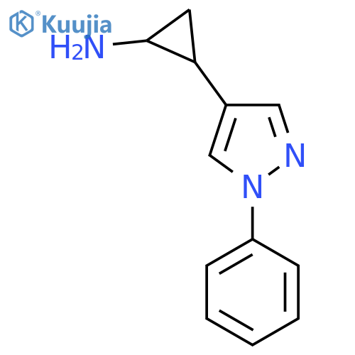 2-(1-phenyl-1H-pyrazol-4-yl)cyclopropan-1-amine structure