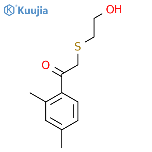 1-(2,4-Dimethylphenyl)-2-[(2-hydroxyethyl)sulfanyl]ethan-1-one structure