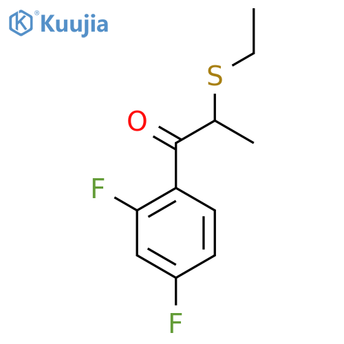 1-(2,4-Difluorophenyl)-2-(ethylthio)propan-1-one structure