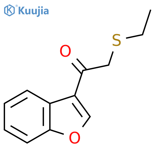 1-(1-Benzofuran-3-yl)-2-(ethylsulfanyl)ethan-1-one structure