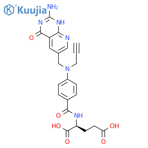 L-Glutamic acid,N-[4-[[(2-amino-1,4-dihydro-4-oxopyrido[2,3-d]pyrimidin-6-yl)methyl]-2-propynylamino]benzoyl]-(9CI) structure