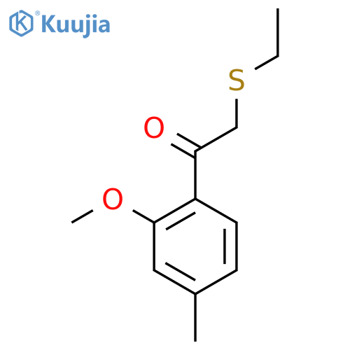 2-(Ethylsulfanyl)-1-(2-methoxy-4-methylphenyl)ethan-1-one structure