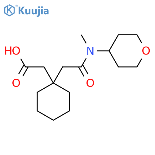 2-(1-{[Methyl(oxan-4-yl)carbamoyl]methyl}cyclohexyl)acetic acid structure