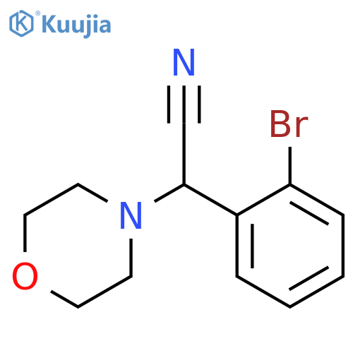2-(2-bromophenyl)-2-(morpholin-4-yl)acetonitrile structure