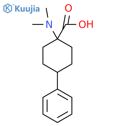 1-(Dimethylamino)-4-phenylcyclohexane-1-carboxylic acid structure