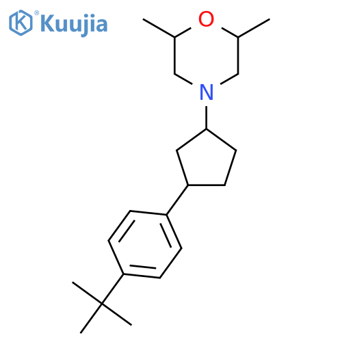 Morpholine, 4-[3-[4-(1,1-dimethylethyl)phenyl]cyclopentyl]-2,6-dimethyl- structure