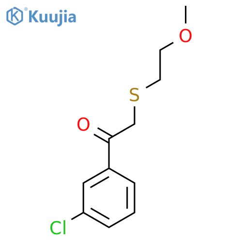 1-(3-Chlorophenyl)-2-[(2-methoxyethyl)sulfanyl]ethan-1-one structure