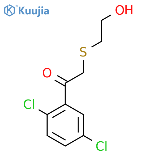 1-(2,5-Dichlorophenyl)-2-[(2-hydroxyethyl)sulfanyl]ethan-1-one structure