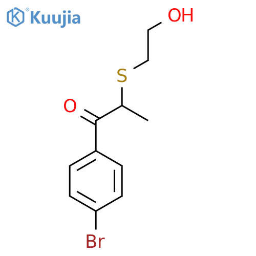 1-(4-Bromophenyl)-2-((2-hydroxyethyl)thio)propan-1-one structure