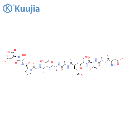 L-Aspartic acid,N-[N-[1-[N-[N-[N-[N-[N-[N-[N-(N-L-a-aspartyl-L-alanyl)-L-threonyl]-L-seryl]-L-a-glutamyl]-L-alanyl]-L-alanyl]-L-threonyl]glycyl]-L-prolyl]-L-seryl]-(9CI) structure