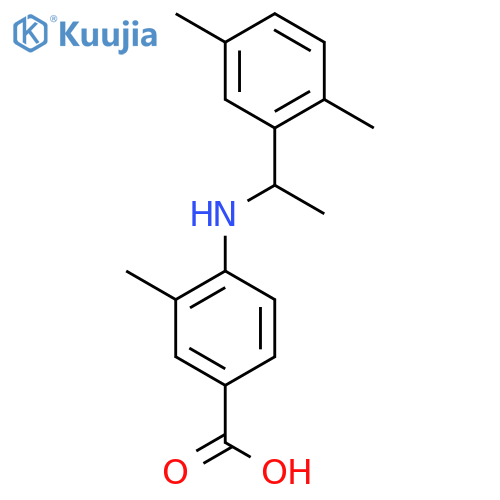 4-{1-(2,5-Dimethylphenyl)ethylamino}-3-methylbenzoic Acid structure