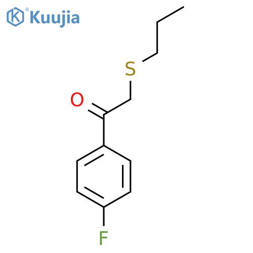 Ethanone, 1-(4-fluorophenyl)-2-(propylthio)- structure