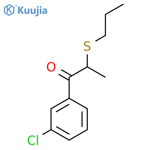 1-Propanone, 1-(3-chlorophenyl)-2-(propylthio)- structure