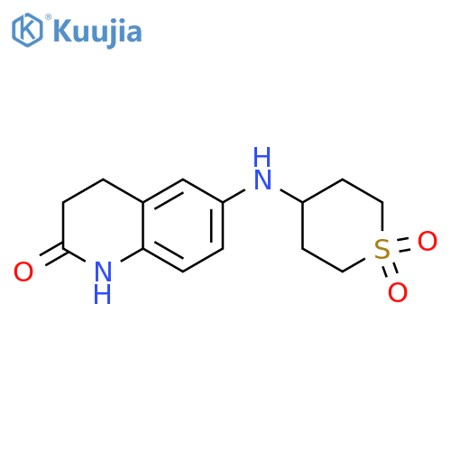 4-[(2-oxo-1,2,3,4-tetrahydroquinolin-6-yl)amino]-1λ?-thiane-1,1-dione structure