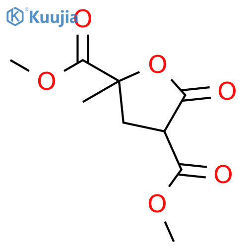 2,4-Furandicarboxylic acid, tetrahydro-2-methyl-5-oxo-, dimethyl ester structure
