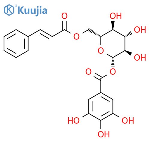 1-O-galloyl-6-O-cinnamoyl-beta-D-glucose structure