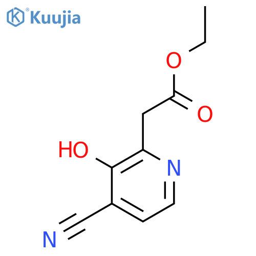 2-Pyridineacetic acid, 4-cyano-3-hydroxy-, ethyl ester structure