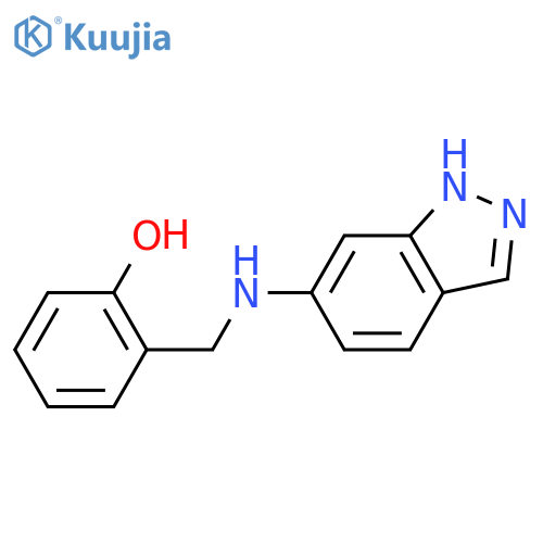 2-{[(2H-indazol-6-yl)amino]methyl}phenol structure