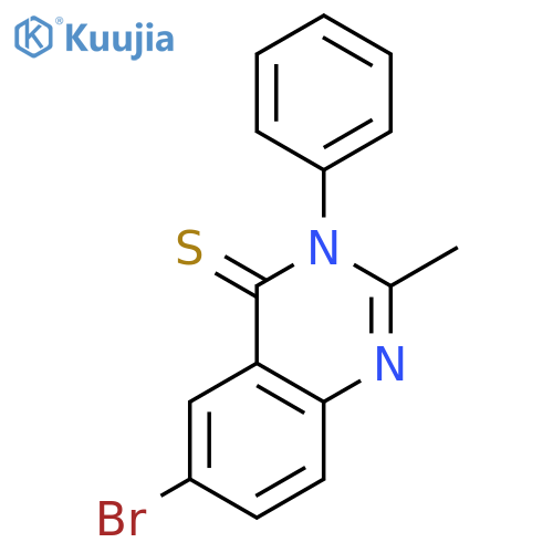 4(3H)-Quinazolinethione, 6-bromo-2-methyl-3-phenyl- structure