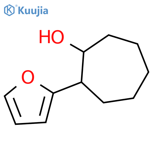 2-(furan-2-yl)cycloheptan-1-ol structure