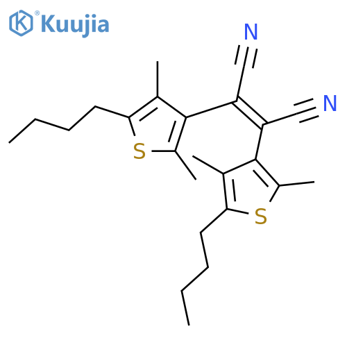 2-Butenedinitrile, 2,3-bis(5-butyl-2,4-dimethyl-3-thienyl)- structure