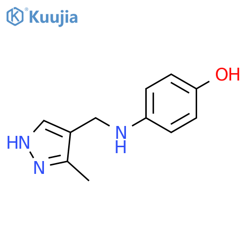 4-{(5-Methyl-1H-pyrazol-4-yl)methylamino}phenol structure