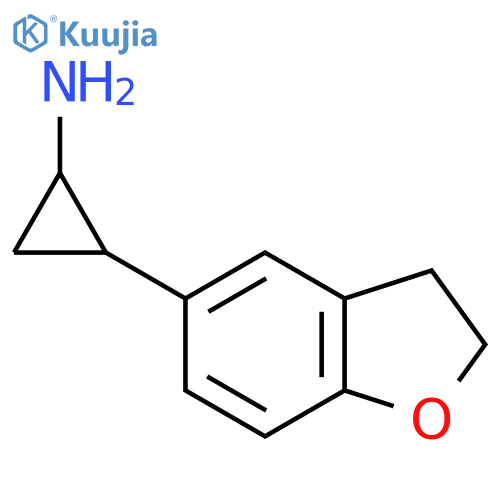 2-(2,3-dihydro-1-benzofuran-5-yl)cyclopropan-1-amine structure