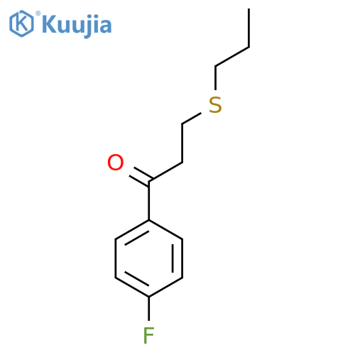 1-(4-Fluorophenyl)-3-(propylsulfanyl)propan-1-one structure