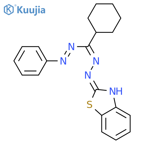 2(3H)-Benzothiazolone, [cyclohexyl(phenylazo)methylene]hydrazone structure