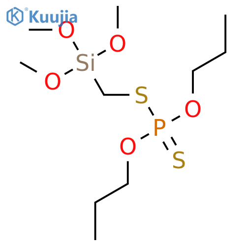 Phosphorodithioic acid, O,O-dipropyl S-[(trimethoxysilyl)methyl] ester structure