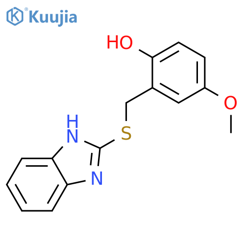 Phenol, 2-[(1H-benzimidazol-2-ylthio)methyl]-4-methoxy- structure