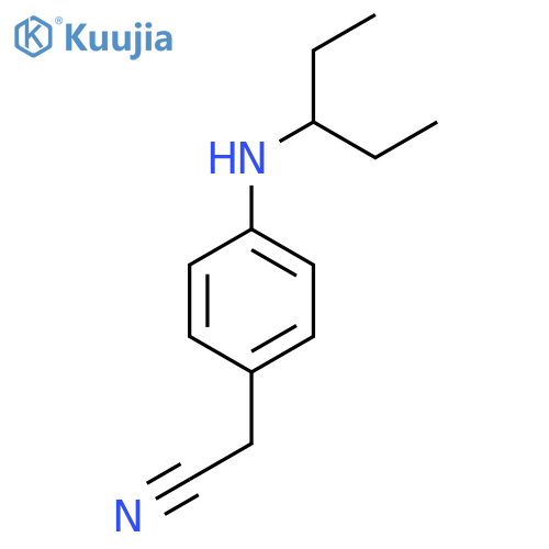 Benzeneacetonitrile, 4-[(1-ethylpropyl)amino]- structure