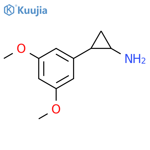 2-(3,5-dimethoxyphenyl)cyclopropan-1-amine structure