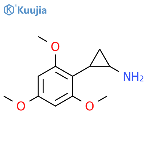 2-(2,4,6-trimethoxyphenyl)cyclopropan-1-amine structure
