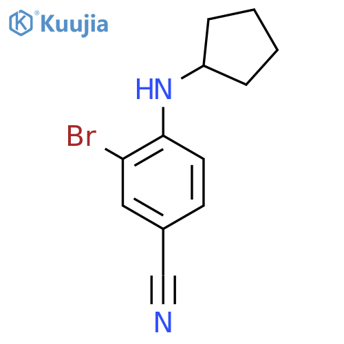 3-Bromo-4-(cyclopentylamino)benzonitrile structure