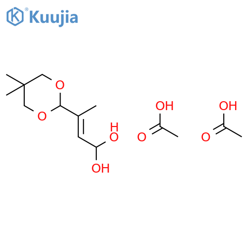 2-Butene-1,1-diol, 3-(5,5-dimethyl-1,3-dioxan-2-yl)-, diacetate structure