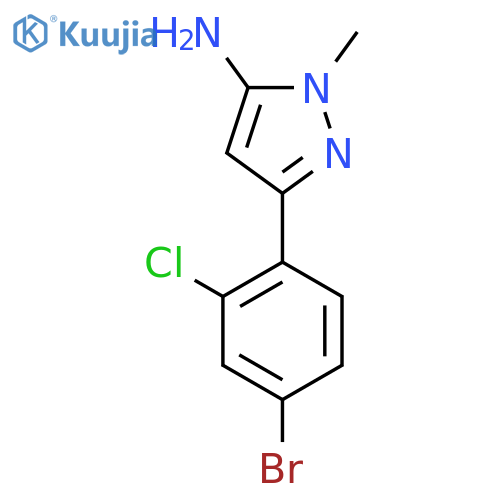 3-(4-bromo-2-chlorophenyl)-1-methyl-1H-pyrazol-5-amine structure