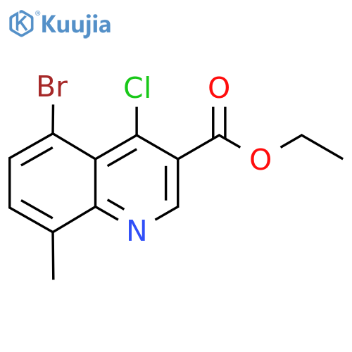 Ethyl 5-bromo-4-chloro-8-methylquinoline-3-carboxylate structure