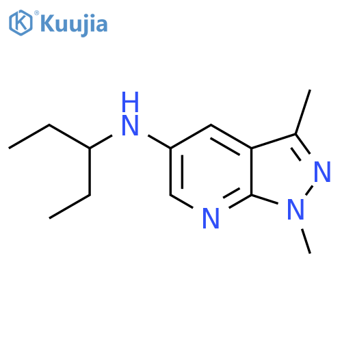 1,3-dimethyl-N-(pentan-3-yl)-1H-pyrazolo[3,4-b]pyridin-5-amine structure