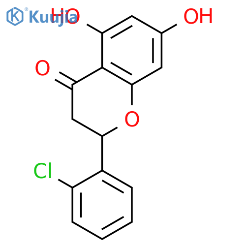 2-(2-chlorophenyl)-5,7-dihydroxy-2,3-dihydrochromen-4-one structure