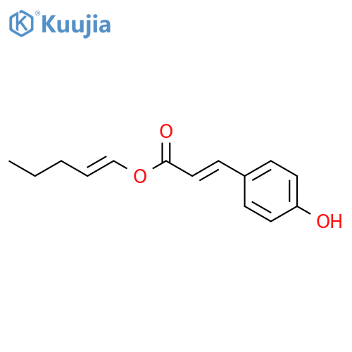 2-Propenoic acid, 3-(4-hydroxyphenyl)-, pentenyl ester structure
