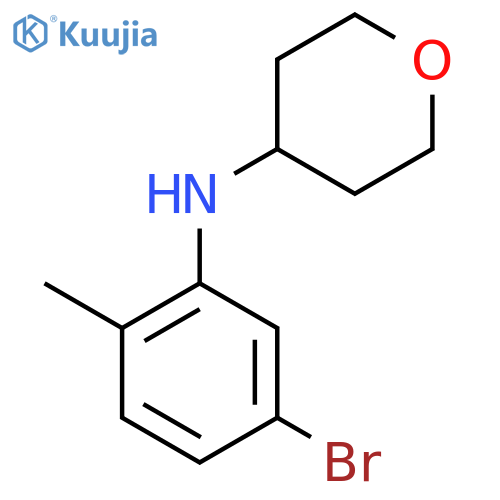N-(5-bromo-2-methylphenyl)oxan-4-amine structure