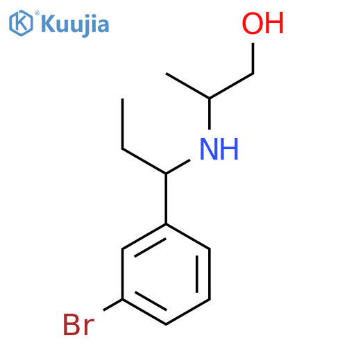 2-{[1-(3-Bromophenyl)propyl]amino}propan-1-ol structure