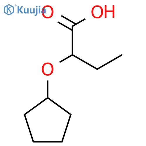 2-(Cyclopentyloxy)butanoic acid structure