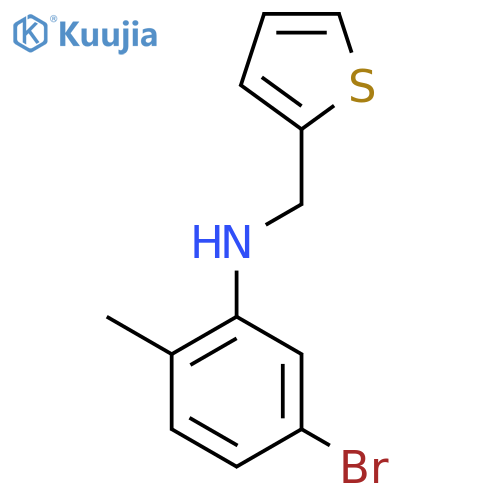 2-Thiophenemethanamine, N-(5-bromo-2-methylphenyl)- structure