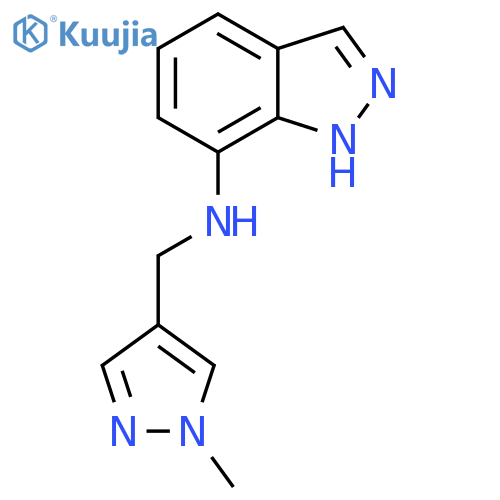 N-[(1-methyl-1H-pyrazol-4-yl)methyl]-2H-indazol-7-amine structure