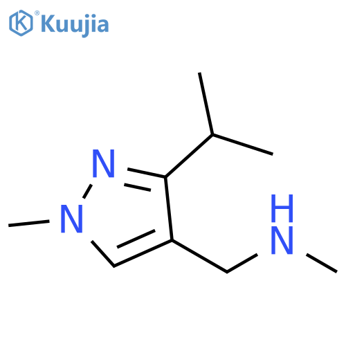 Methyl({1-methyl-3-(propan-2-yl)-1H-pyrazol-4-ylmethyl})amine structure