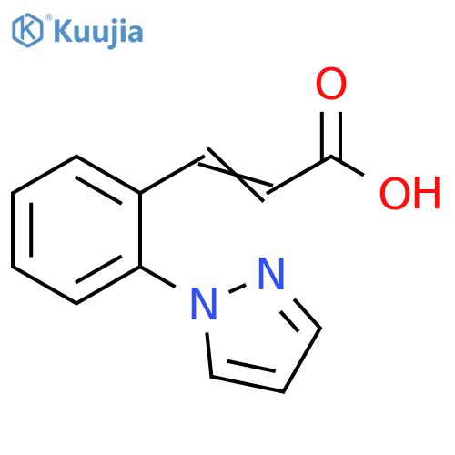 3-2-(1H-Pyrazol-1-yl)phenylprop-2-enoic Acid structure