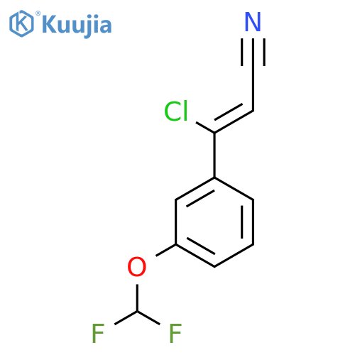 3-Chloro-3-3-(difluoromethoxy)phenylprop-2-enenitrile structure