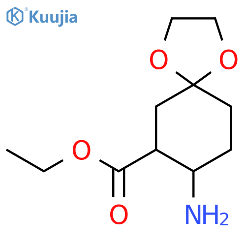 ethyl 8-amino-1,4-dioxaspiro4.5decane-7-carboxylate structure
